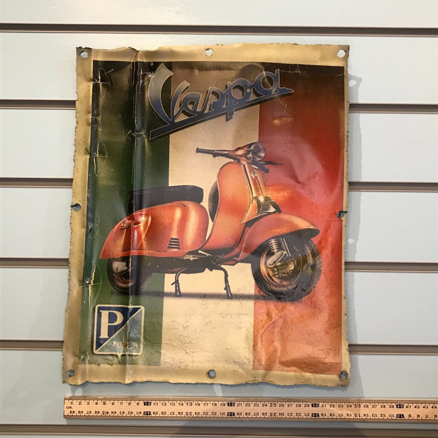 Italian Vespa Moped Poster Advert Wall Plaque 42cm x 36cm Vintage Retro Tin Sign