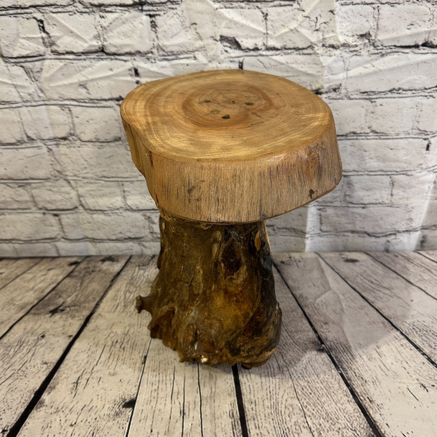 31cm x 26cm Teak Root Wood Mushroom Coffee Table Side Table Home Furniture No 9