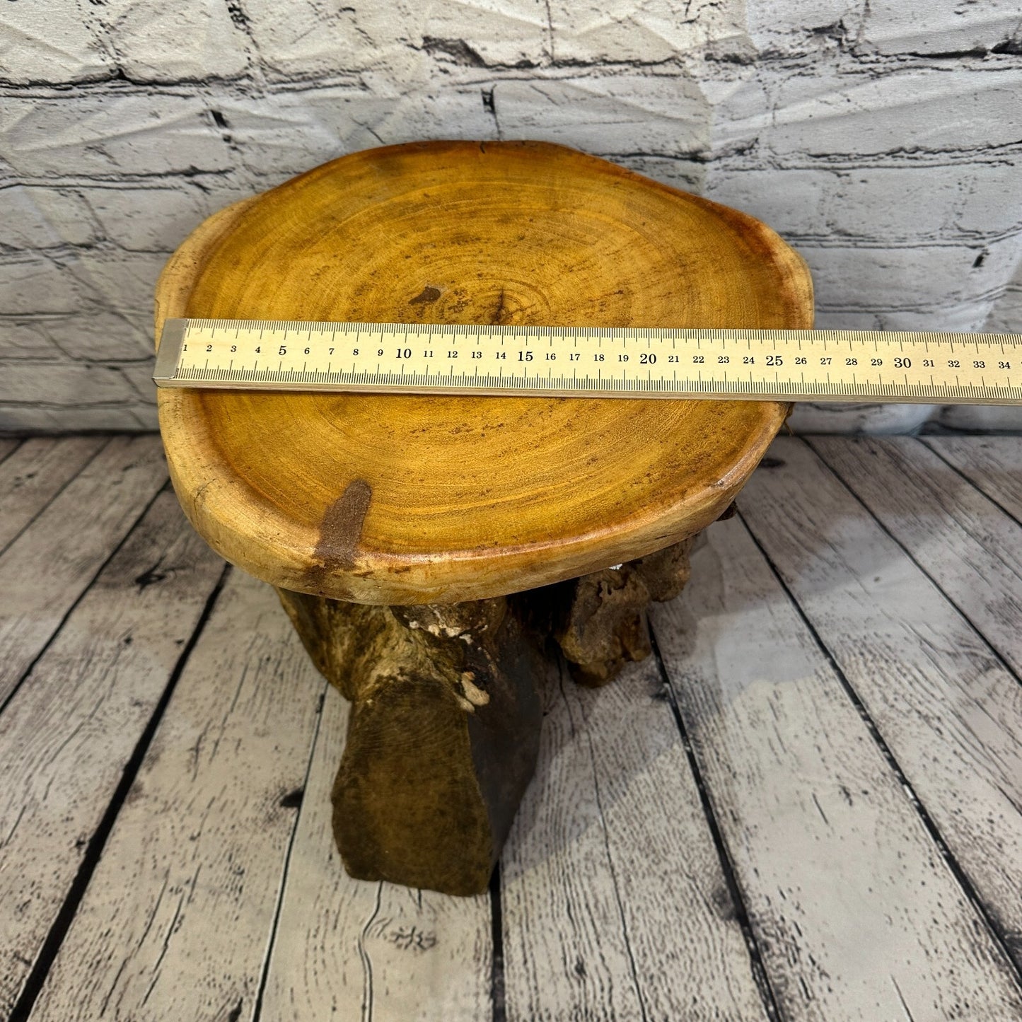 30cm x 27cm Teak Root Wood Mushroom Coffee Table Side Table Home Furniture No 6
