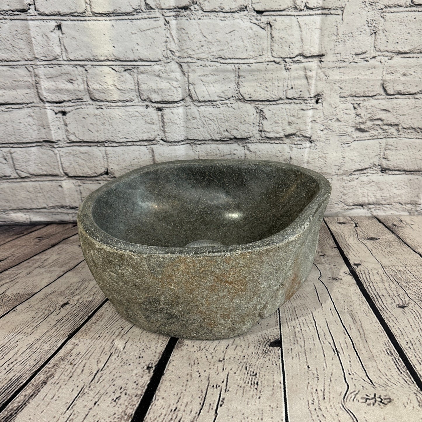 29cm x 24cm River Stone Sink Basin Bowl Natural for Bathroom Washroom Oval No 32