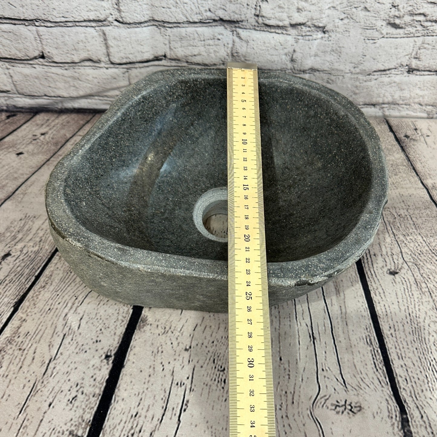 29cm x 24cm River Stone Sink Basin Bowl Natural for Bathroom Washroom Oval No 32