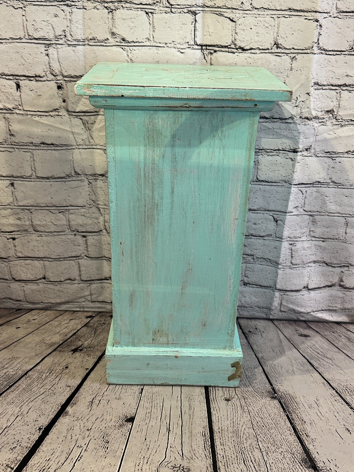 60cm x 25cm Blue 3 Draw Wooden Side Cabinet Living Hallway Storage Furniture