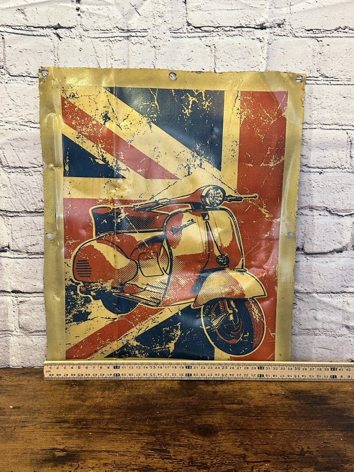 UK Moped Poster Advert Wall Plaque 42cm x 36cm Vintage Retro Tin Sign
