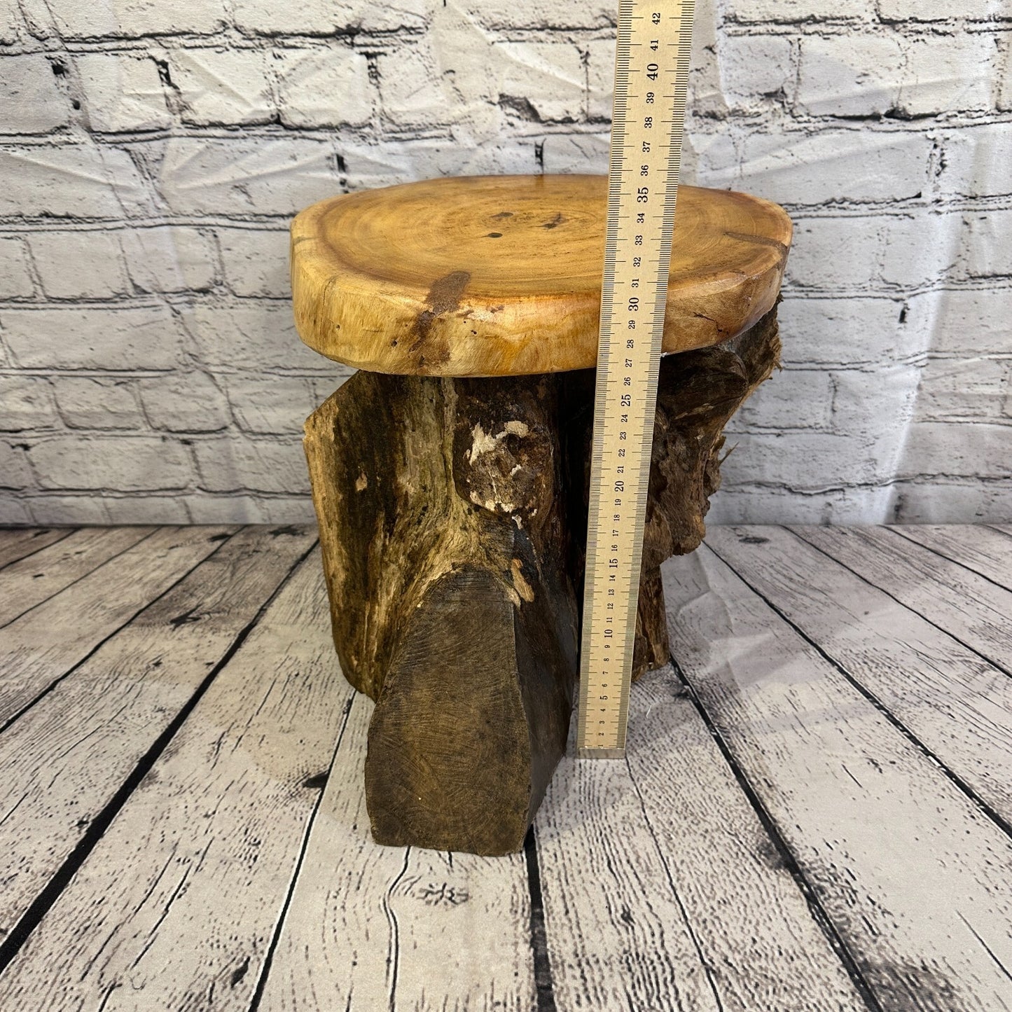 30cm x 27cm Teak Root Wood Mushroom Coffee Table Side Table Home Furniture No 6