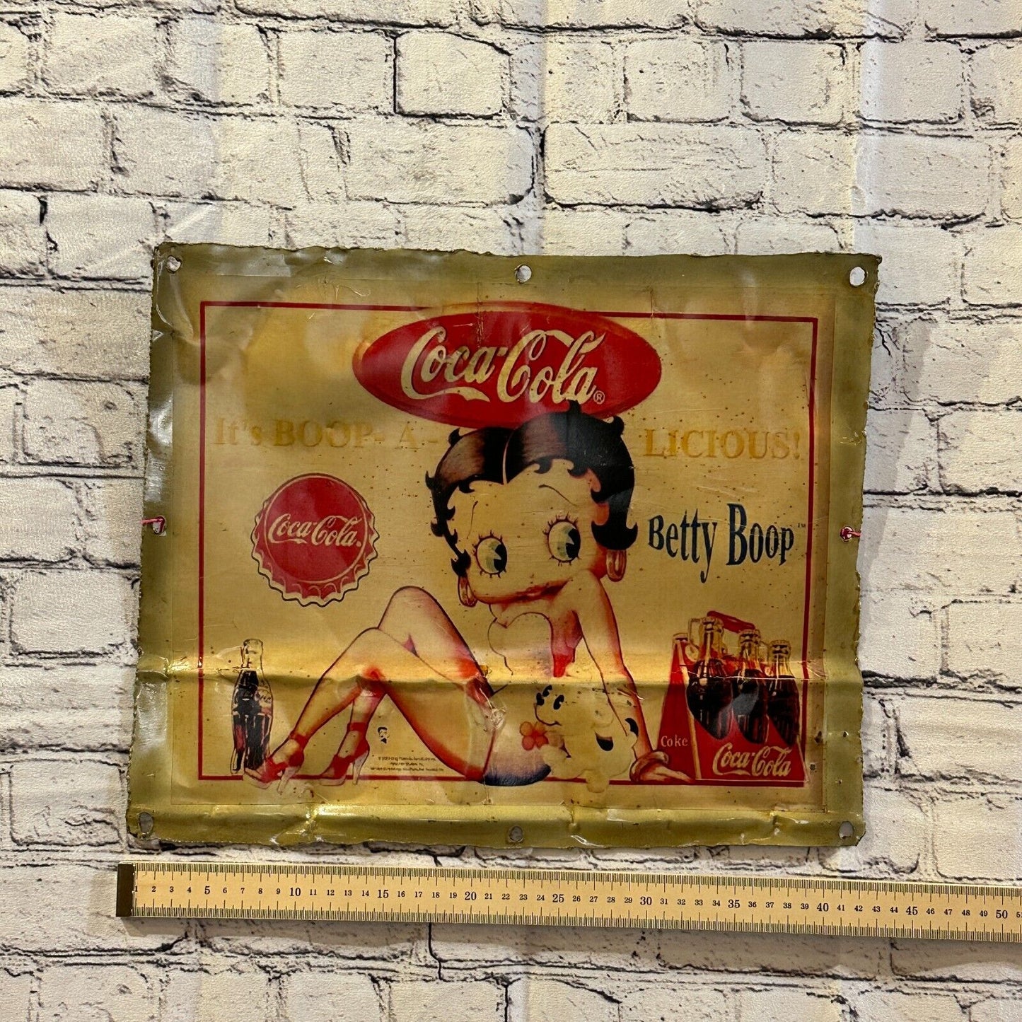Betty Boop Cocacola Poster Advert Wall Plaque 42cm x 36cm Vintage Retro Tin Sign