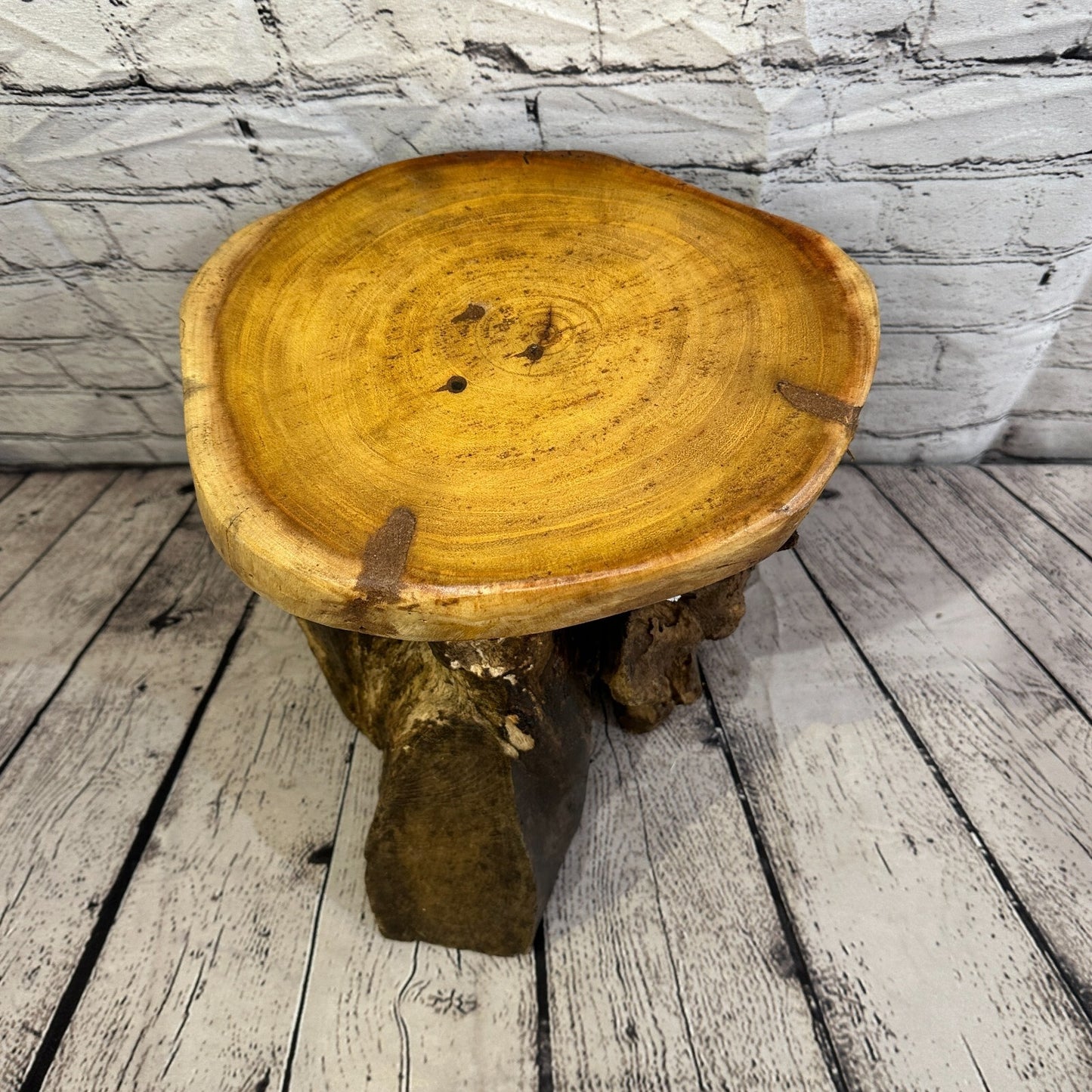 30cm x 27cm Teak Root Wood Mushroom Coffee Table Side Table Home Furniture No 6