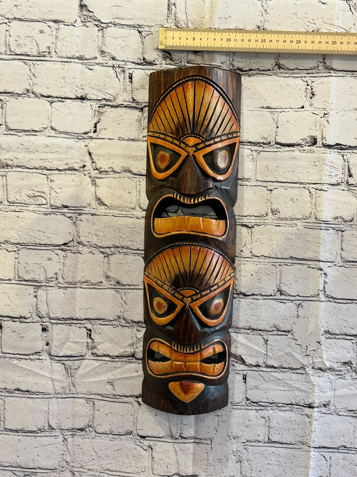 50cm Tiki Bar Mask Sign Decoration Wall Hanging Mask Wood Carving Design 2