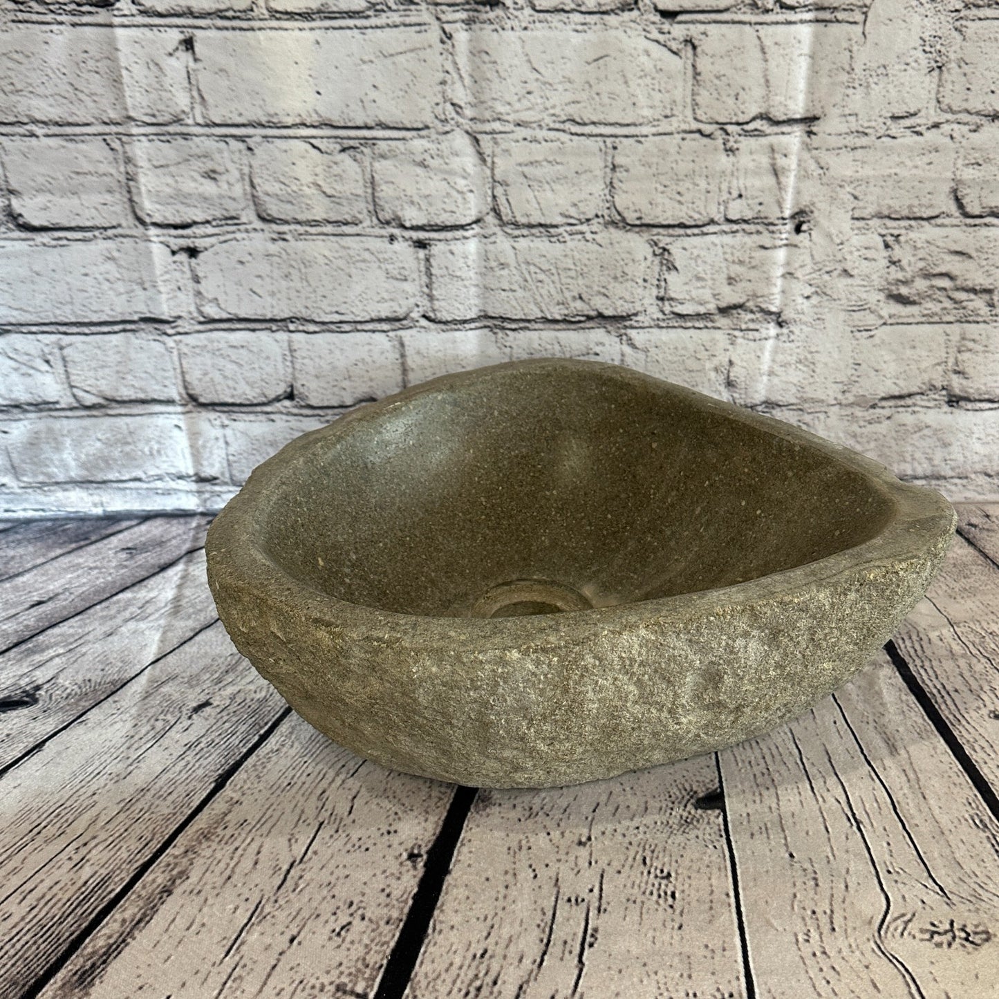 32cm x 29cm River Stone Sink Basin Bowl Natural for Bathroom Washroom Oval No 9
