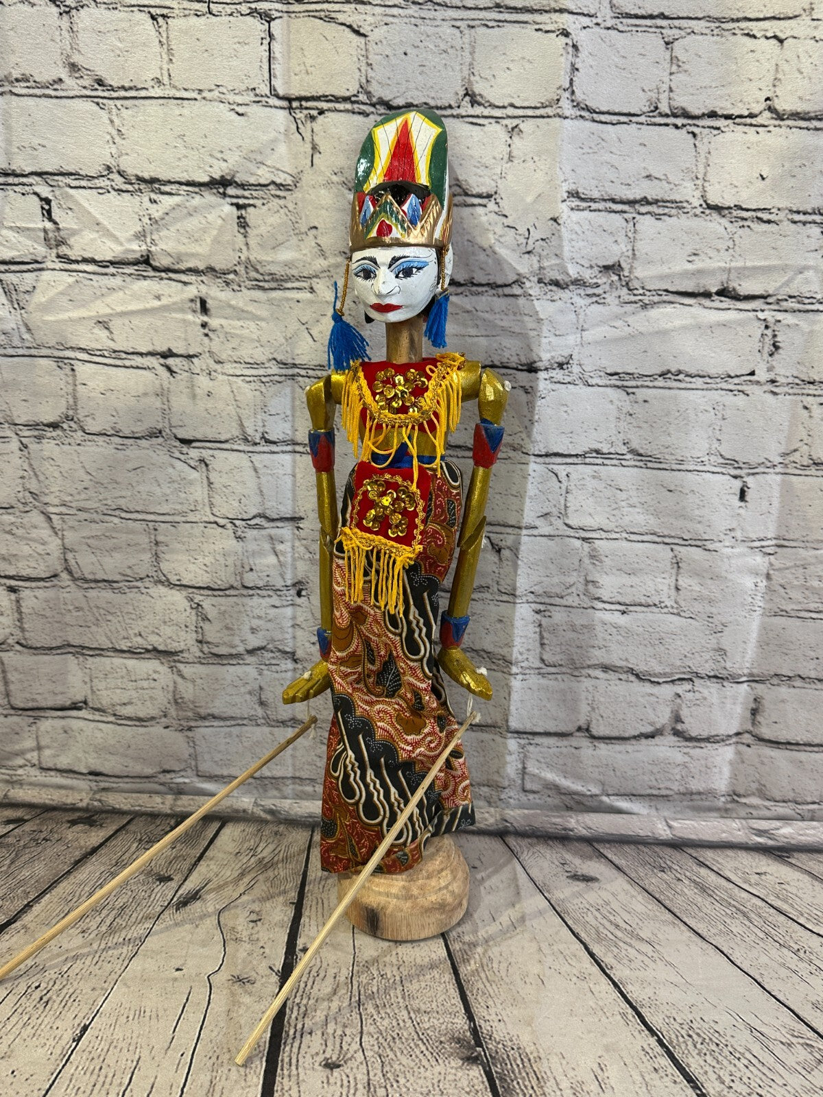 55cm Wayang Golek Traditional Stick Shadow Puppet Bali Java Indonesia Design 4