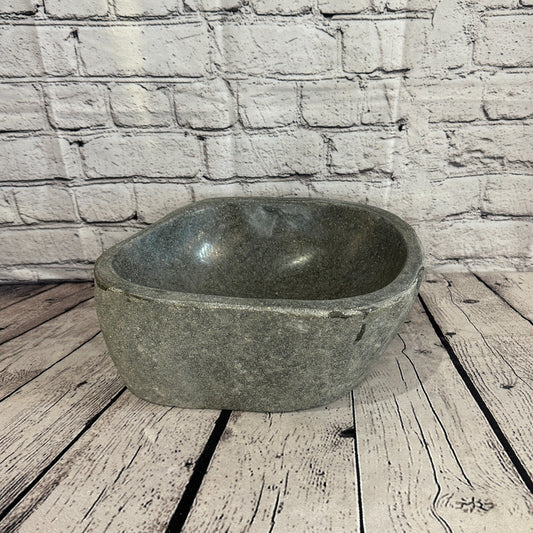 29cm x 24cm River Stone Sink Basin Bowl Natural for Bathroom Washroom Oval No 32