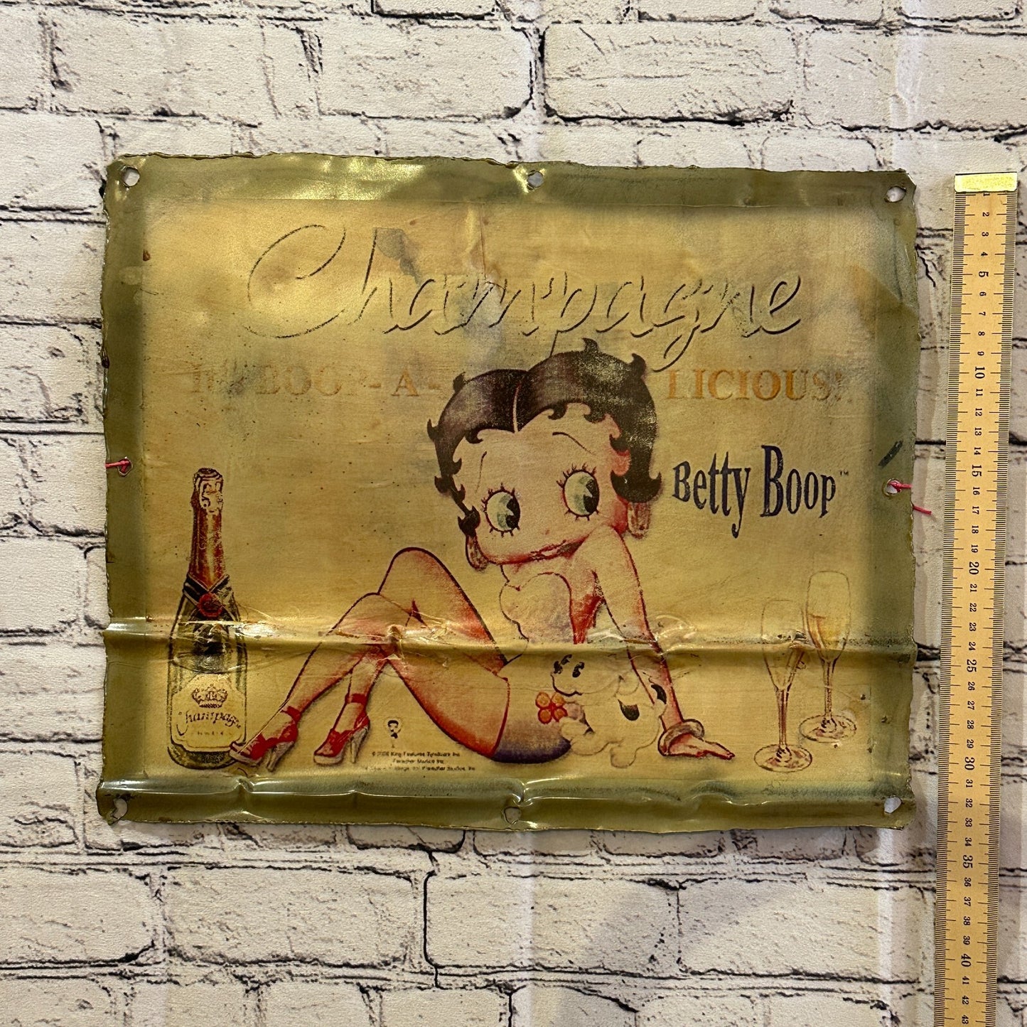 Betty Boop Drink Poster Advert Wall Plaque 42cm x 36cm Vintage Retro Tin Sign