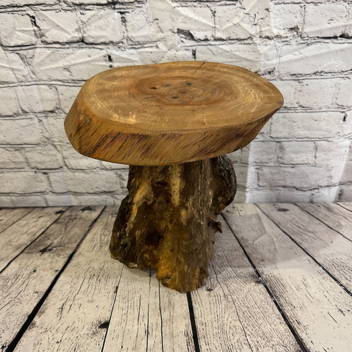 31cm x 26cm Teak Root Wood Mushroom Coffee Table Side Table Home Furniture No 9
