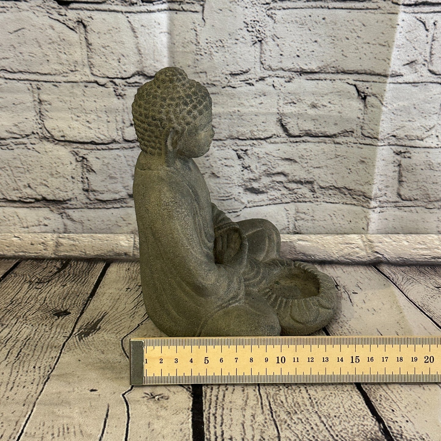 3D Thai Buddha Candle Stone Garden 20cm Ornament Outdoor Indoor Statue Hindu