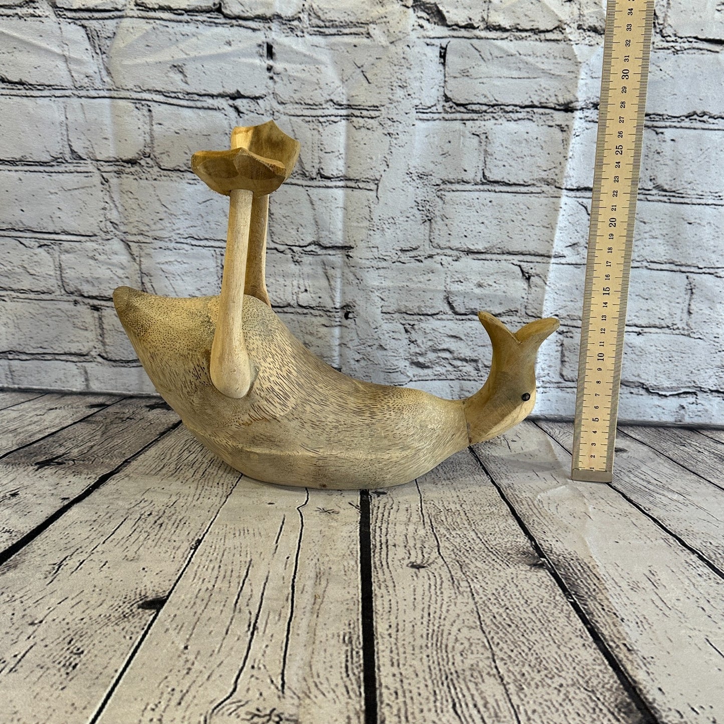 35cm x 25cm Wooden Drunk Duck Wine Bottle Holder Vintage Rustic Funny Gift