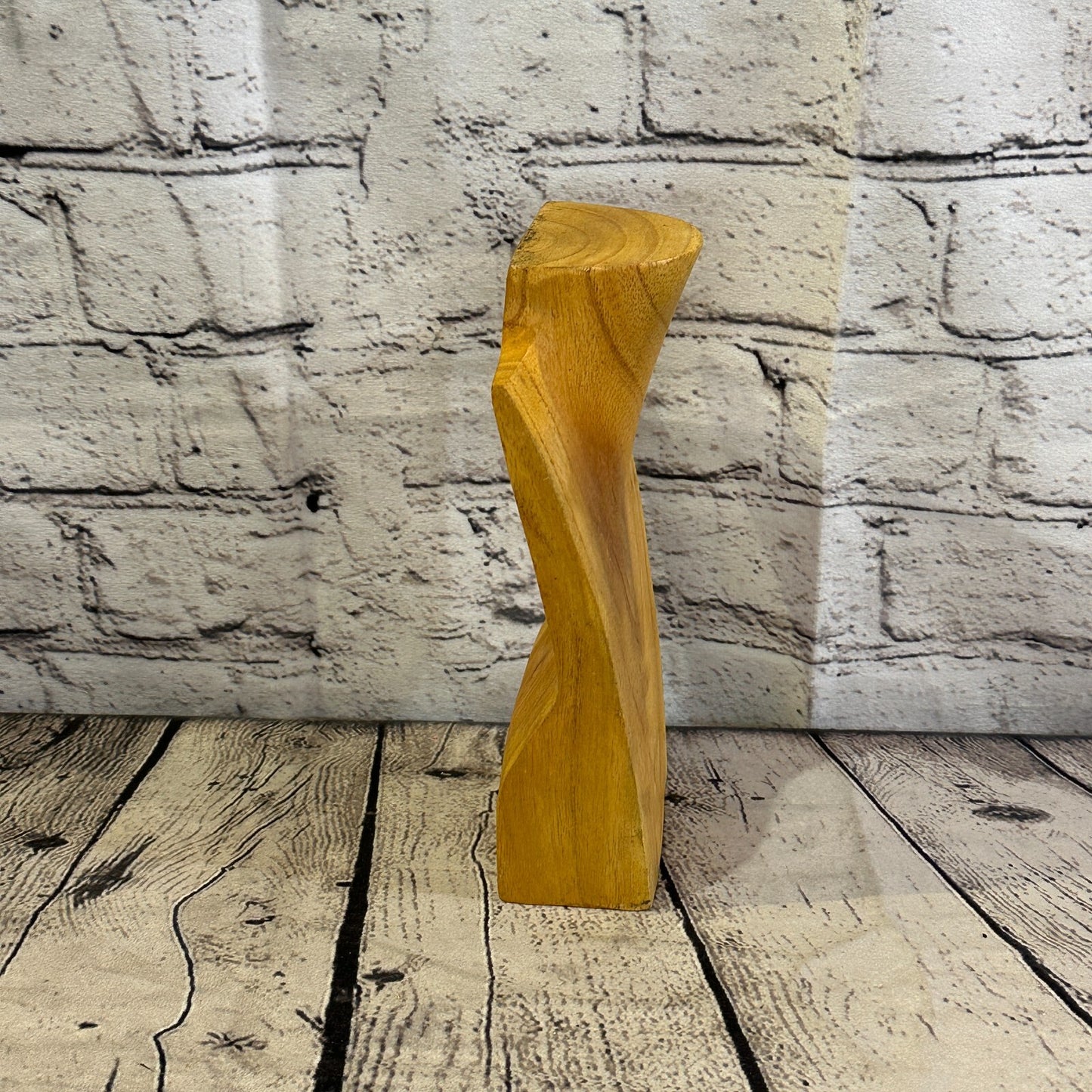 20cm Hand Carved Light Wooden Necklace Base Chain Jewellery Display Stand Bust