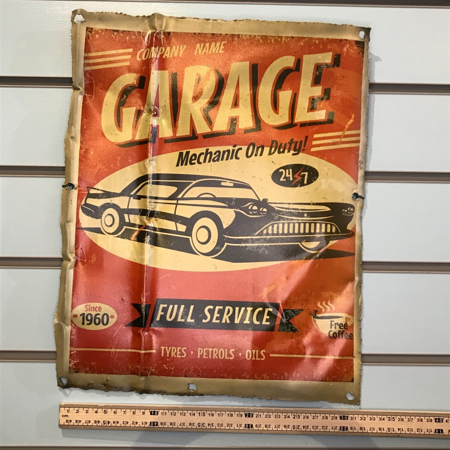 Garage Man Cave Poster Advert Wall Plaque 42cm x 36cm Vintage Retro Tin Sign