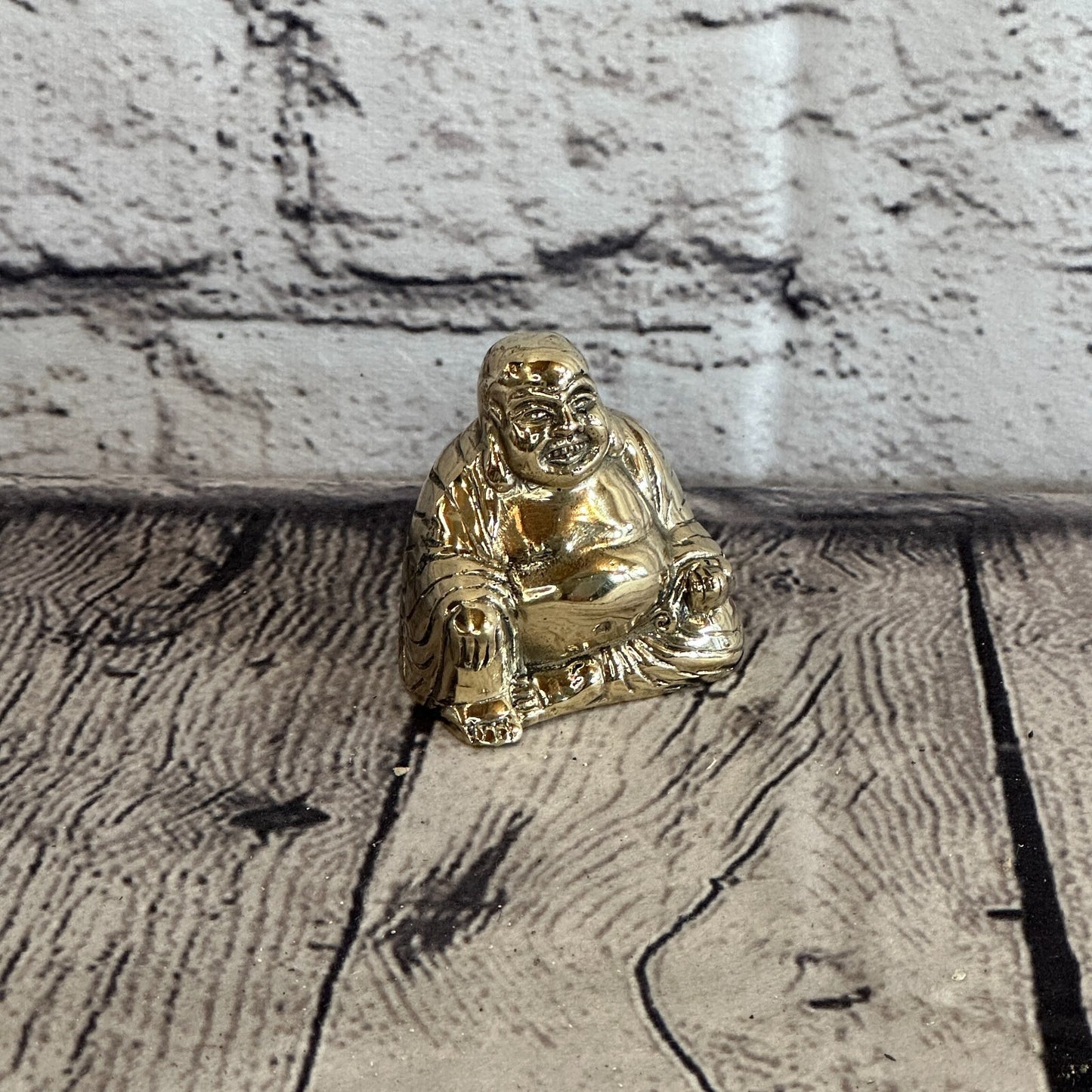 5cm x 5cm Chinese Bronze Buddha Blessing Statue Figure Table Decoration Art