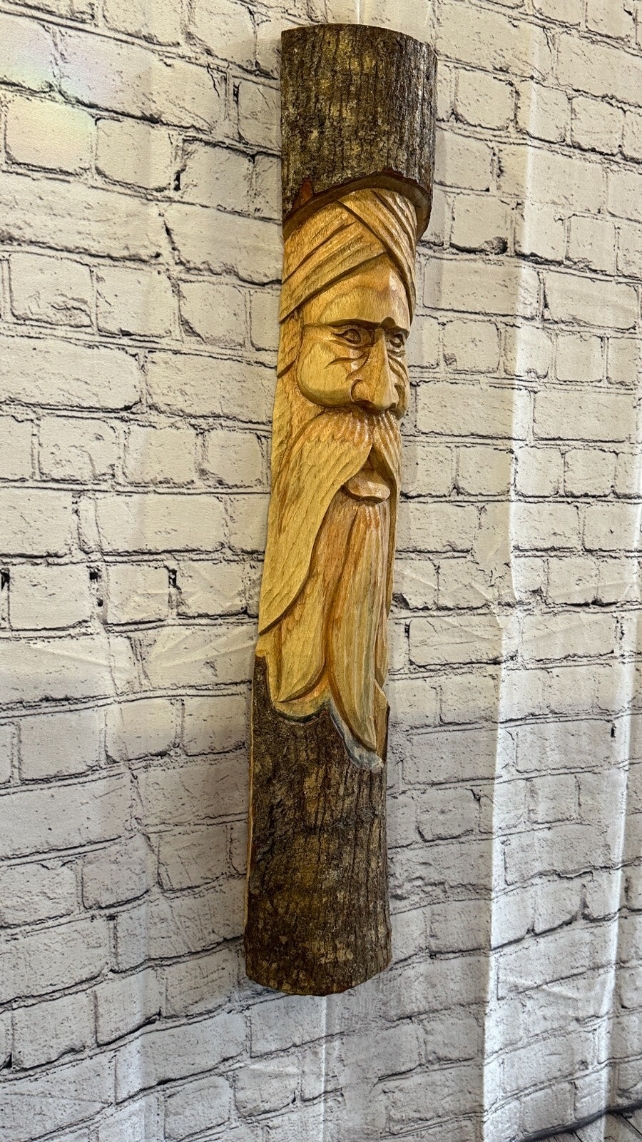 Forest Man Of The Woods 80cm Hand Carved Wizard Tree Trunk Wood Fairtrade