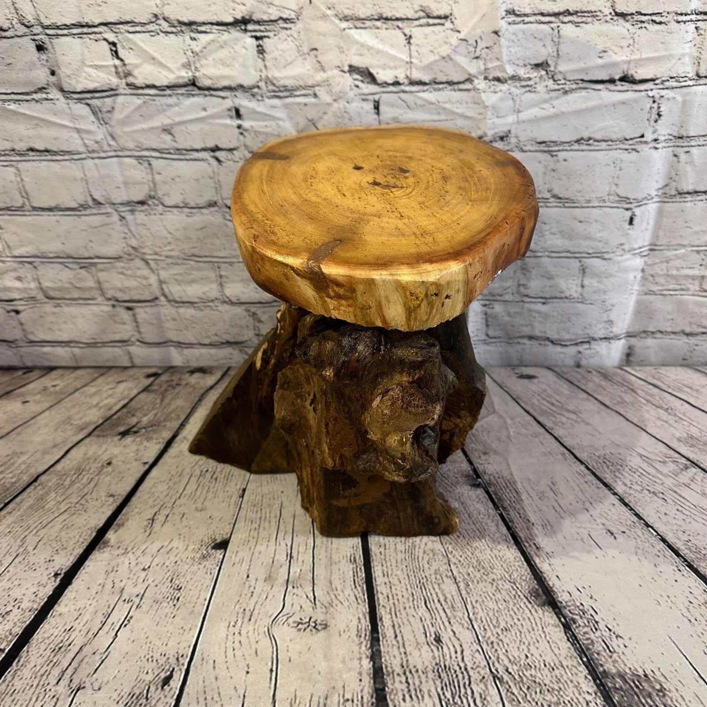 30cm x 27cm Teak Root Wood Mushroom Coffee Table Side Table Home Furniture No 6