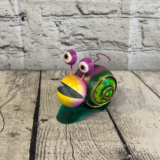 10cm x 10cm Purple Snail Bug Cartoon Hanging Hook Ornament Painted Statue