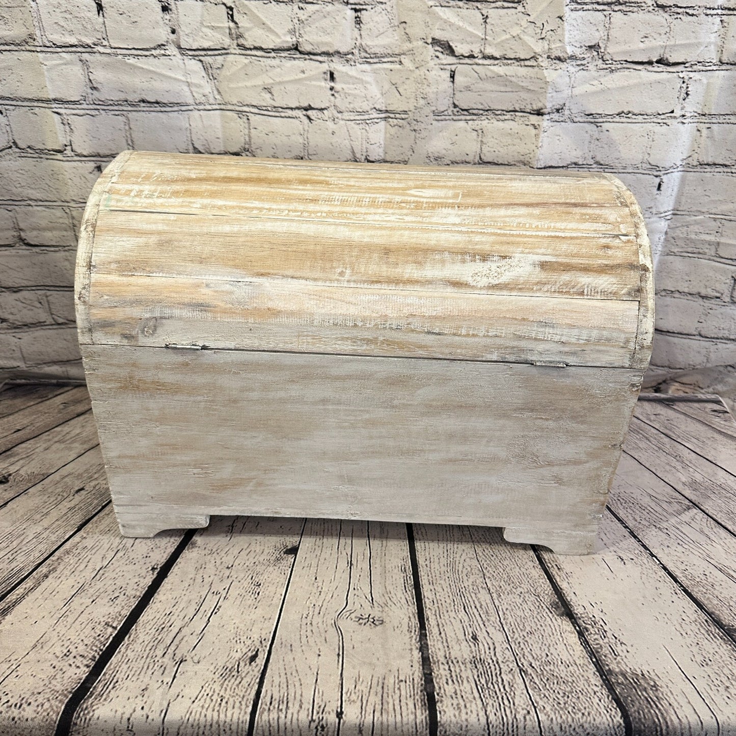 50cm x 35cm x 30cm White Home Wood Box Wooden Chest Storage Craft Handles Lid