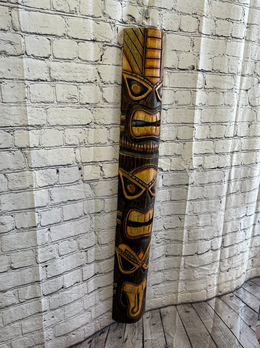 100cm Tiki Bar Mask Sign Decoration Wall Hanging Mask Wood Carving Design 2