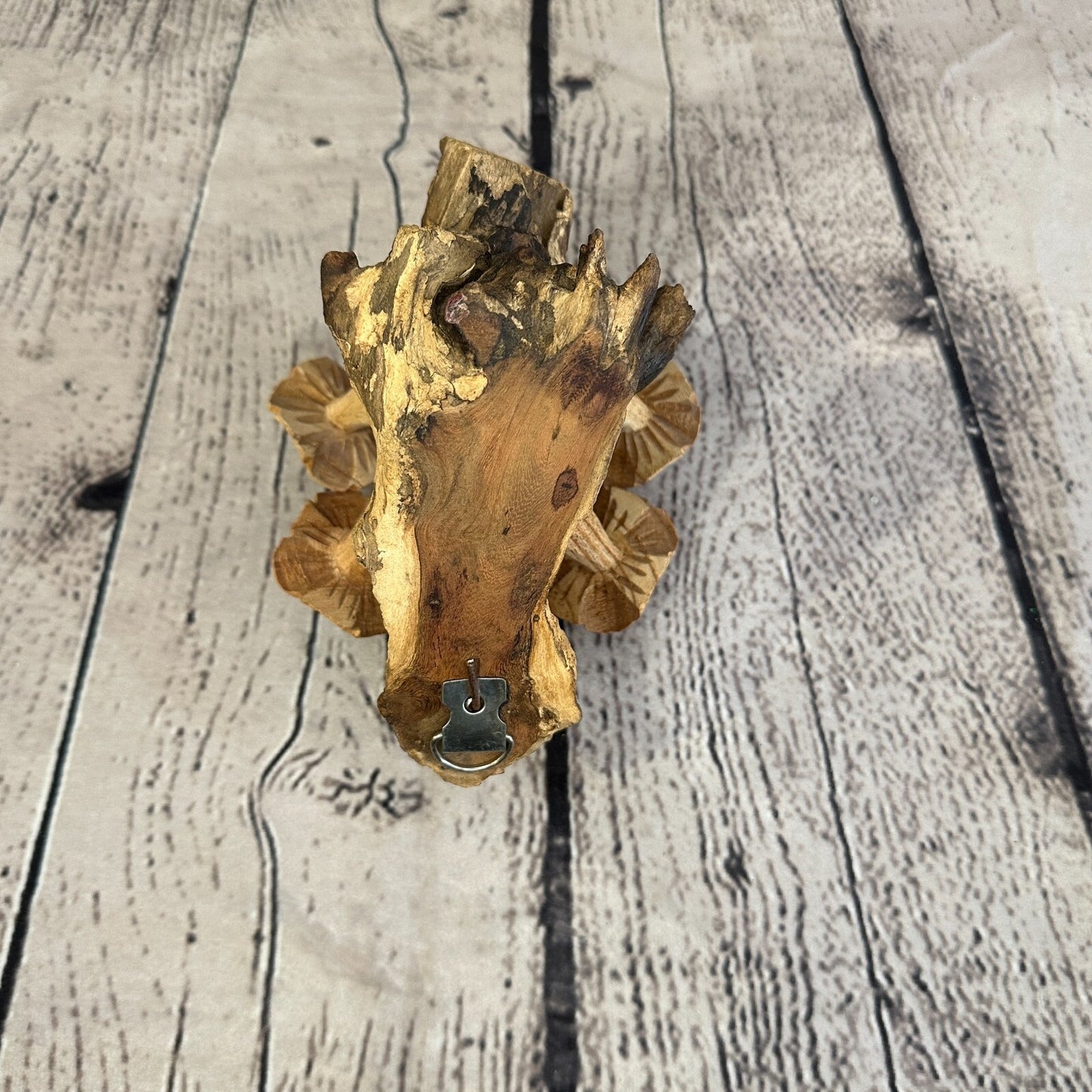 Carved Mushrooms Wall Art Mushroom Parasite Wood Ornament Natural Carving Wooden