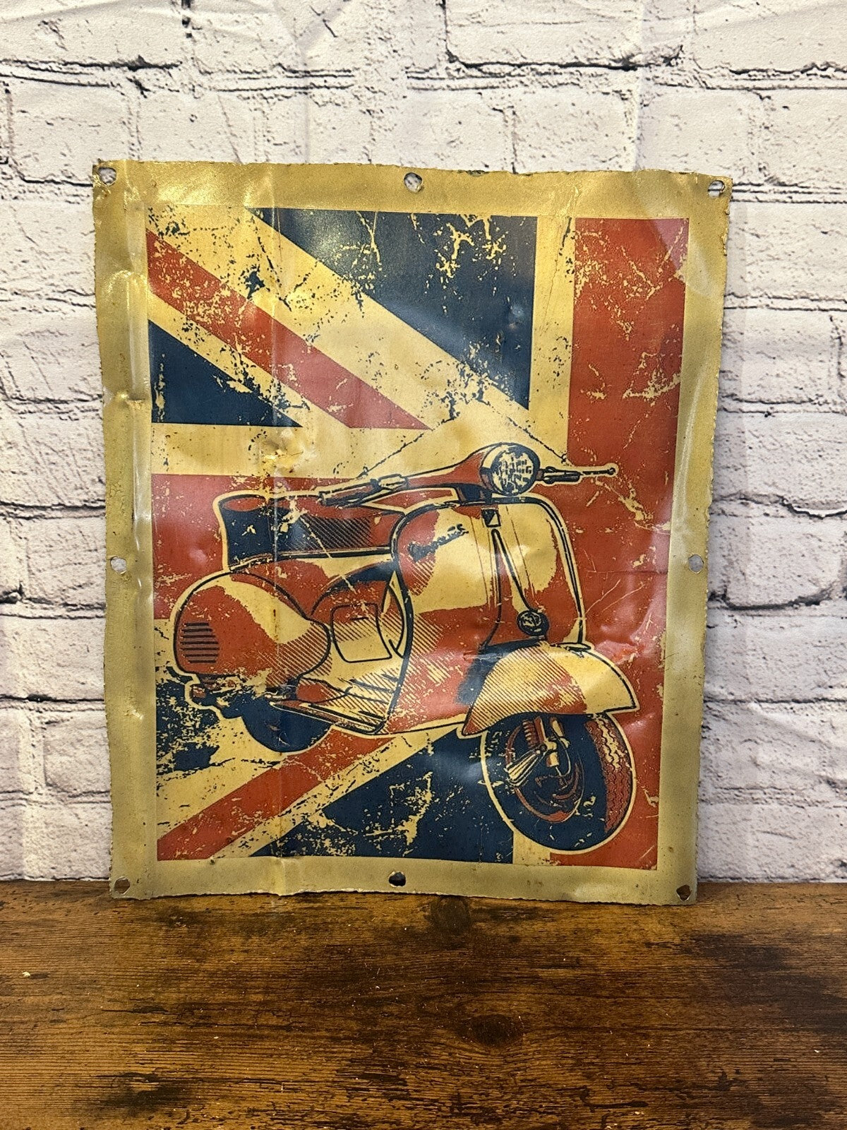 UK Moped Poster Advert Wall Plaque 42cm x 36cm Vintage Retro Tin Sign