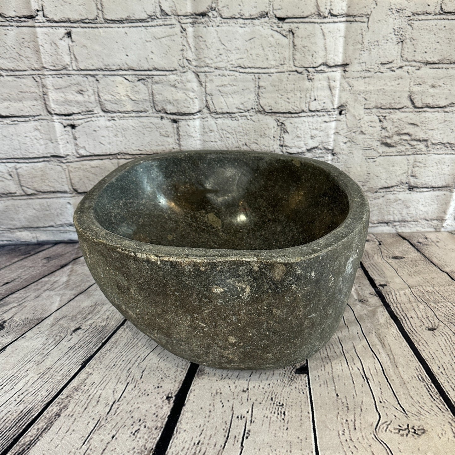 30cm x 28cm River Stone Sink Basin Bowl Natural for Bathroom Washroom Oval No 16