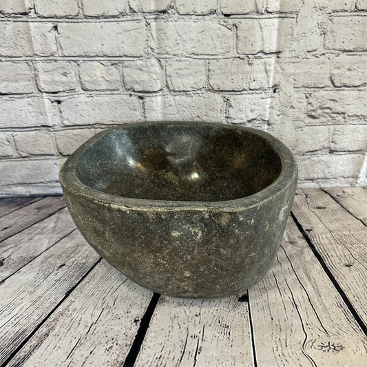 30cm x 28cm River Stone Sink Basin Bowl Natural for Bathroom Washroom Oval No 16