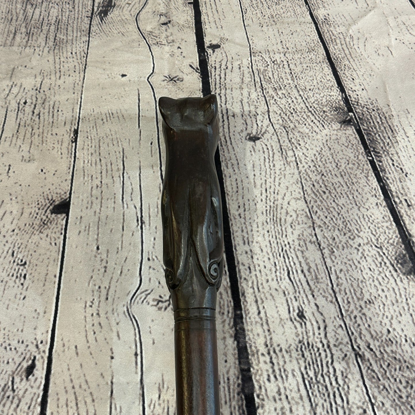 Octopus Squid 90cm Tribal African Walking Stick Cane Hand Carved Dark Wood