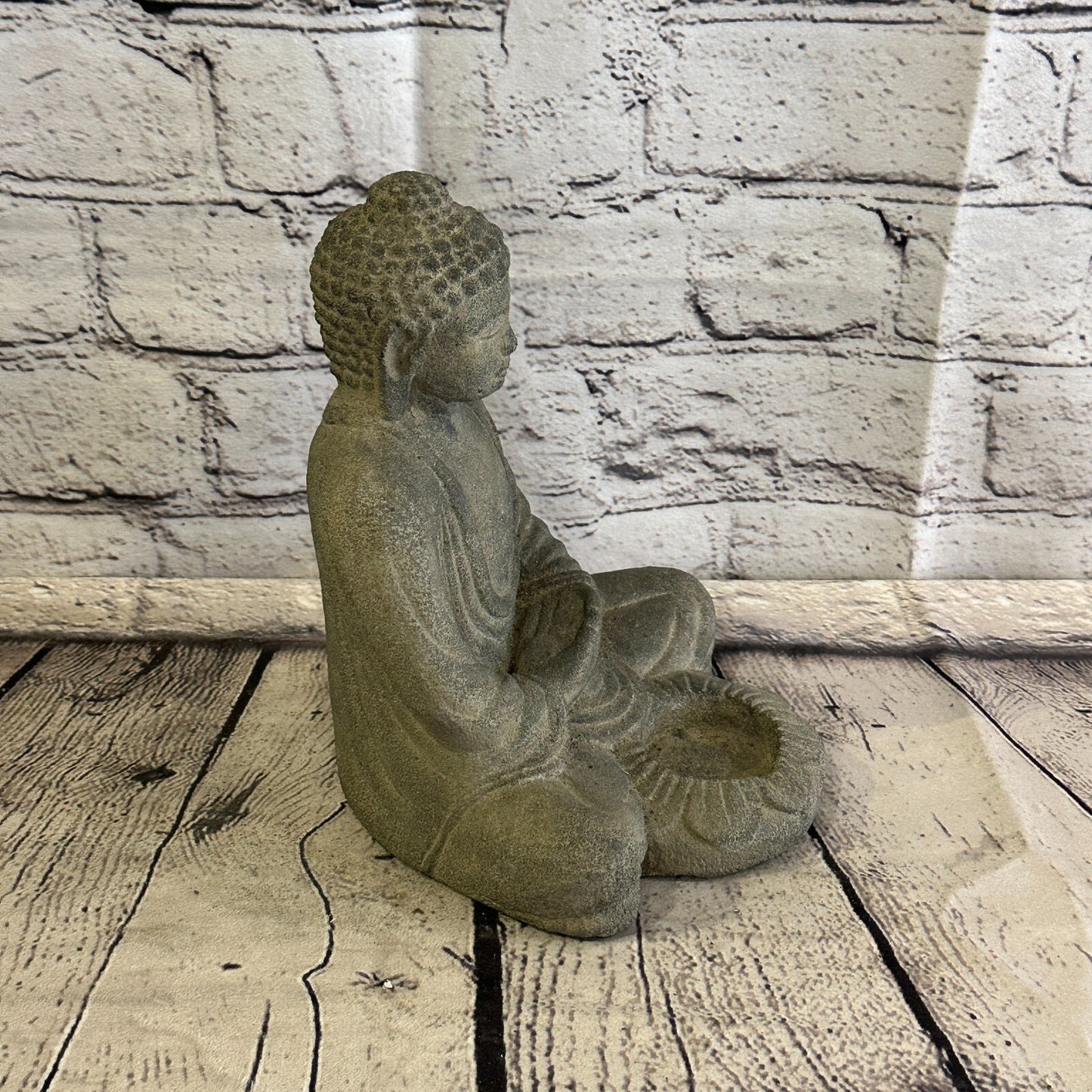 3D Thai Buddha Candle Stone Garden 20cm Ornament Outdoor Indoor Statue Hindu