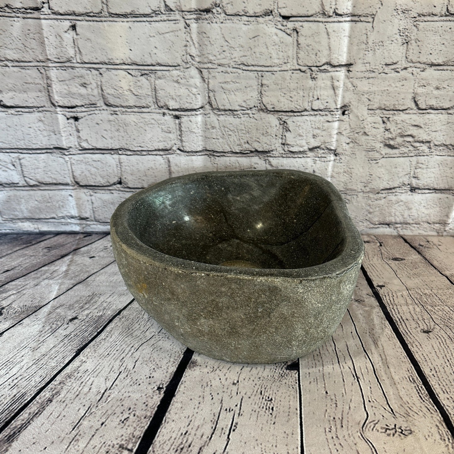 25cm x 26cm River Stone Sink Basin Bowl Natural for Bathroom Washroom Oval No 5