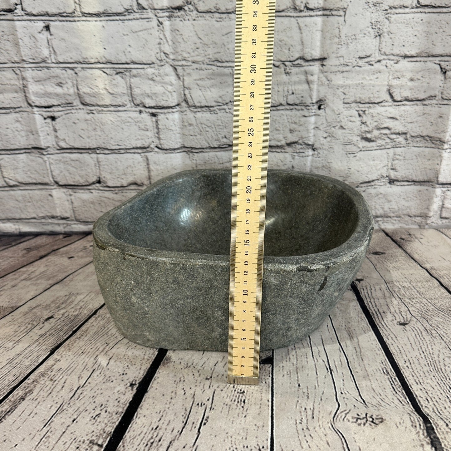 29cm x 24cm River Stone Sink Basin Bowl Natural for Bathroom Washroom Oval No 32