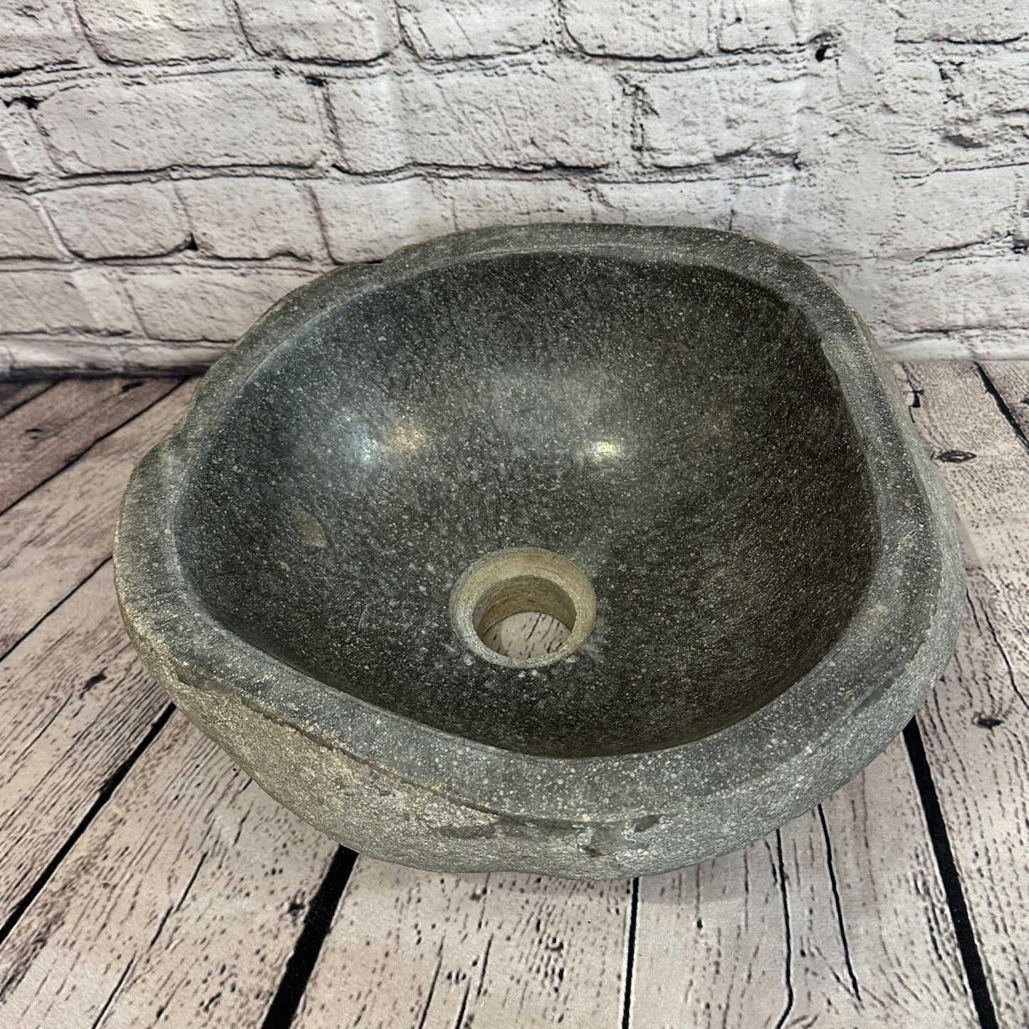 32cm x 29cm River Stone Sink Basin Bowl Natural for Bathroom Washroom Oval No 33