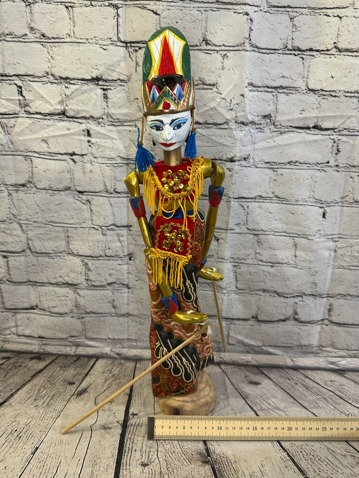 55cm Wayang Golek Traditional Stick Shadow Puppet Bali Java Indonesia Design 4