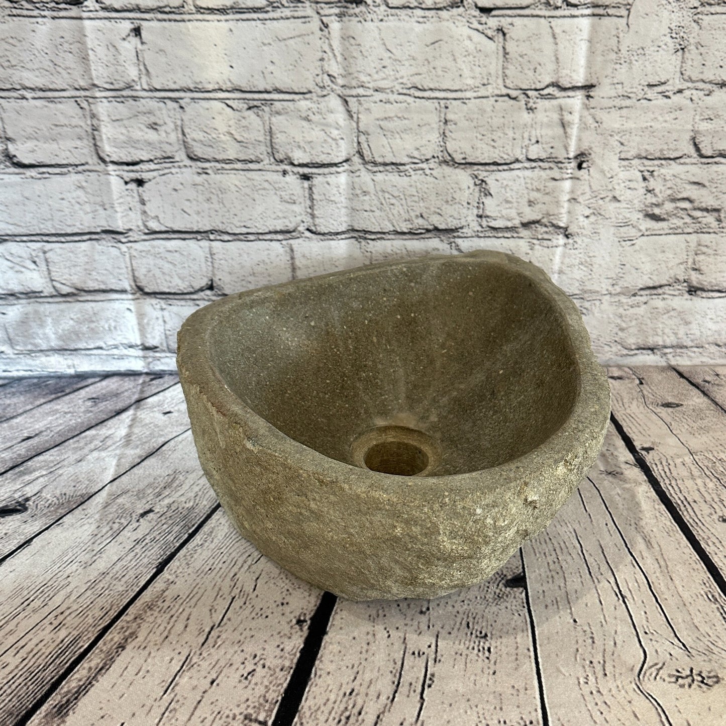 32cm x 29cm River Stone Sink Basin Bowl Natural for Bathroom Washroom Oval No 9