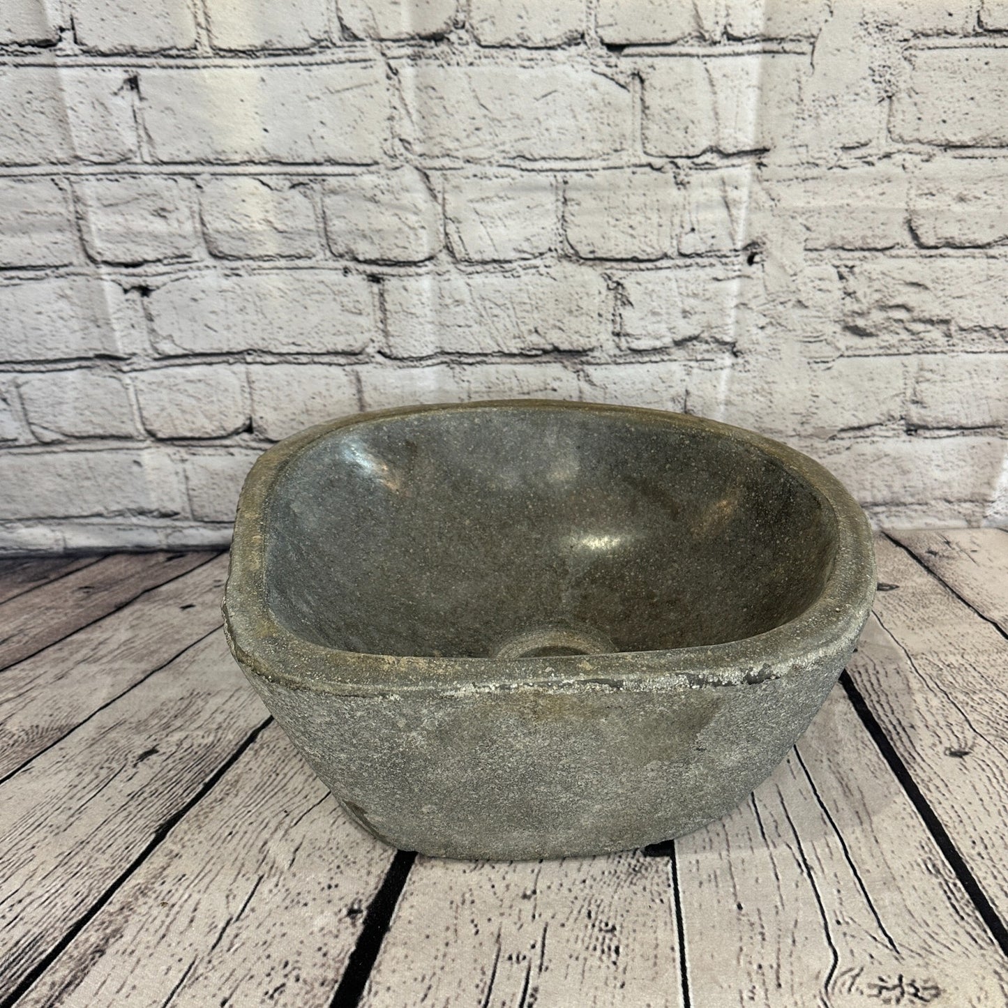 30cm x 27cm River Stone Sink Basin Bowl Natural for Bathroom Washroom Oval No 23