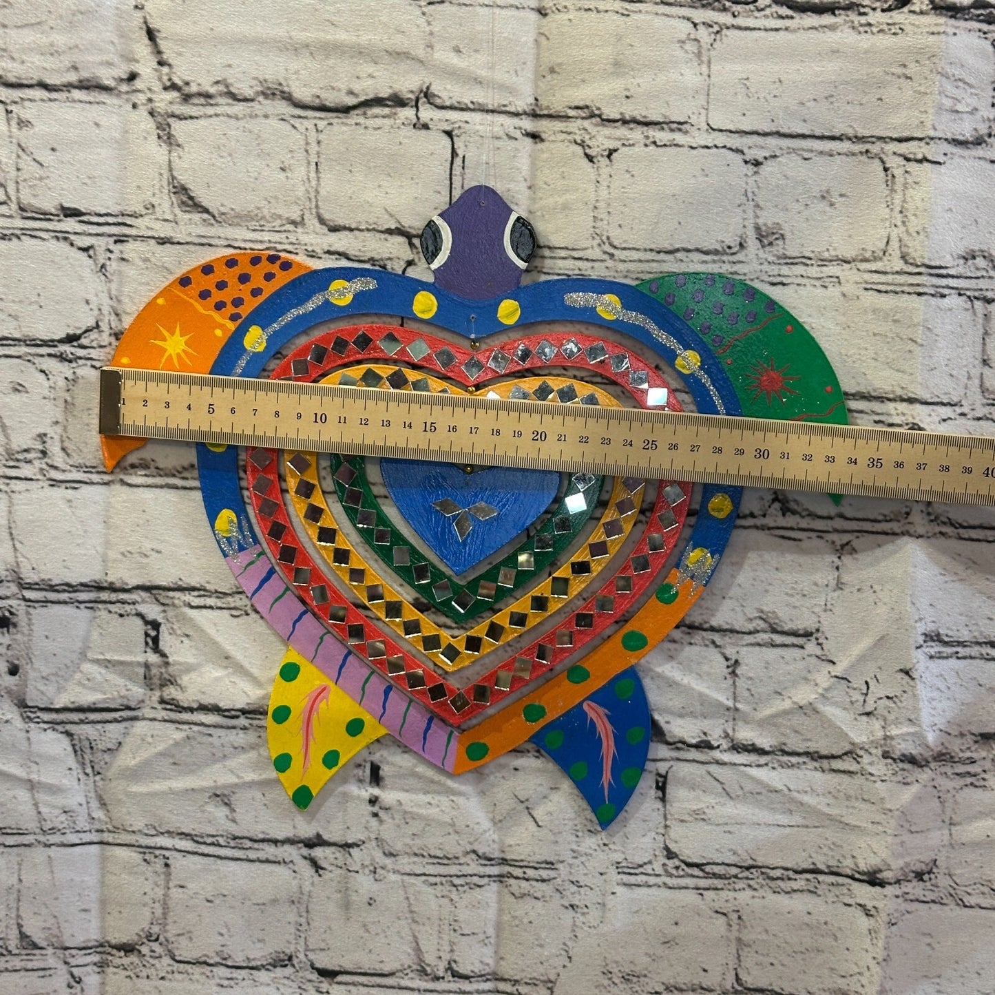 30cm Colourful Turtle Hanging With Mirrors Window Suncatcher Beads Indoor Mobile