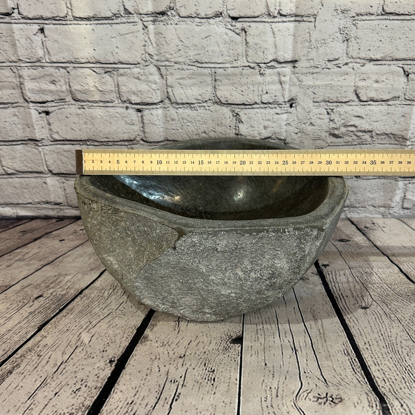 31cm x 26cm River Stone Sink Basin Bowl Natural for Bathroom Washroom Oval No 36