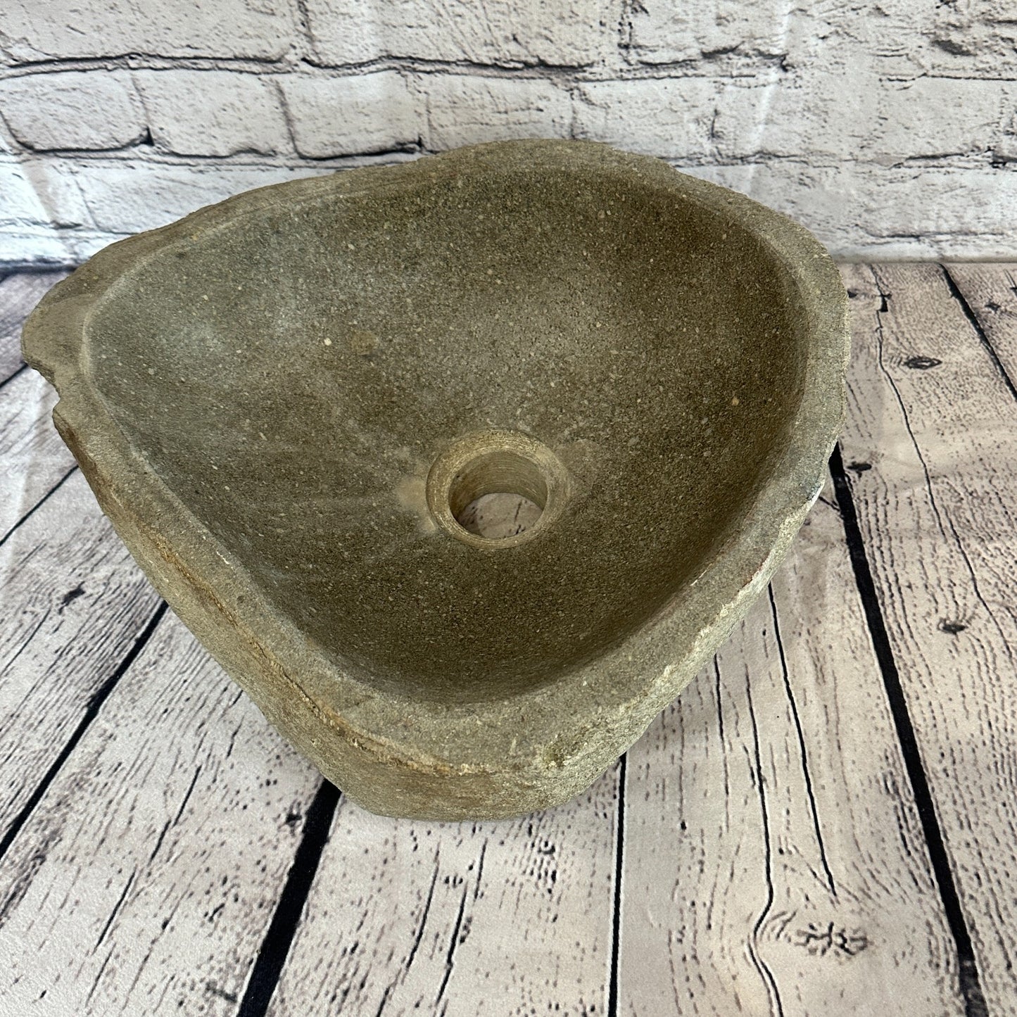 32cm x 29cm River Stone Sink Basin Bowl Natural for Bathroom Washroom Oval No 9