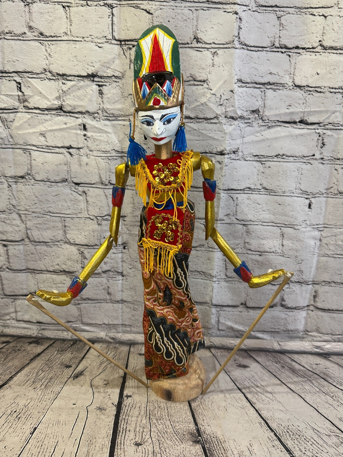 55cm Wayang Golek Traditional Stick Shadow Puppet Bali Java Indonesia Design 4