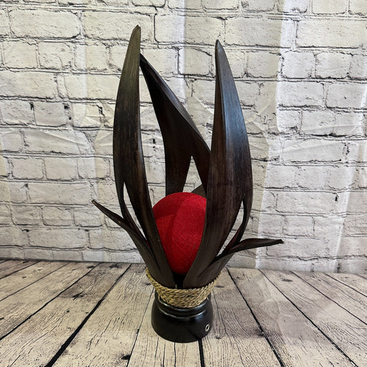 Red Brown Leaf Natural 50cm Tall Leaf Lamp Twist LED UK Mains Plug Design 11
