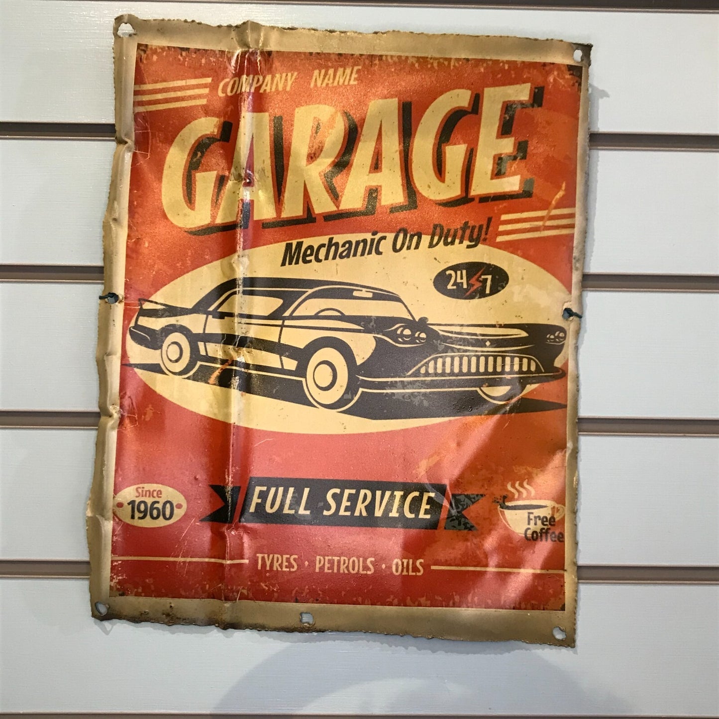 Garage Man Cave Poster Advert Wall Plaque 42cm x 36cm Vintage Retro Tin Sign