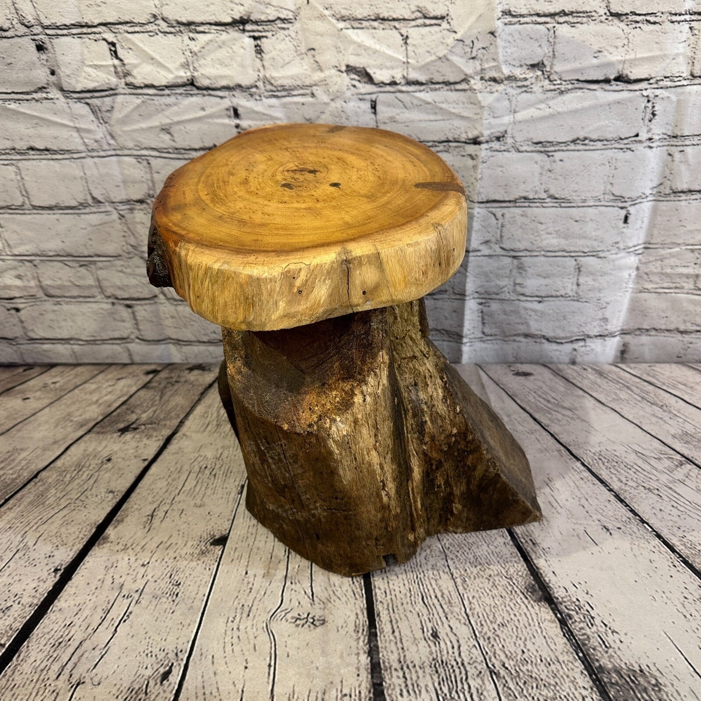 30cm x 27cm Teak Root Wood Mushroom Coffee Table Side Table Home Furniture No 6