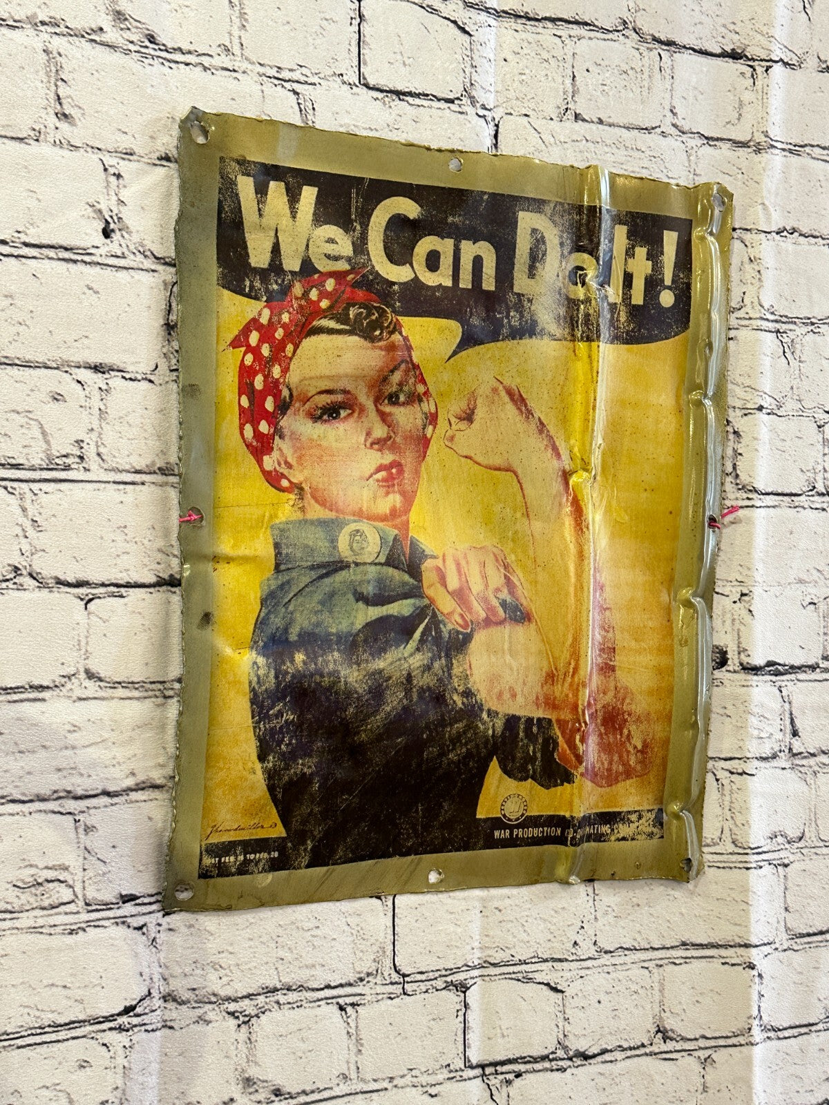 We Can Do It WW2 Poster Advert Wall Plaque 42cm x 36cm Vintage Retro Tin Sign