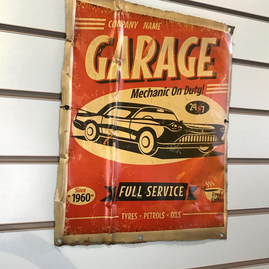 Garage Man Cave Poster Advert Wall Plaque 42cm x 36cm Vintage Retro Tin Sign