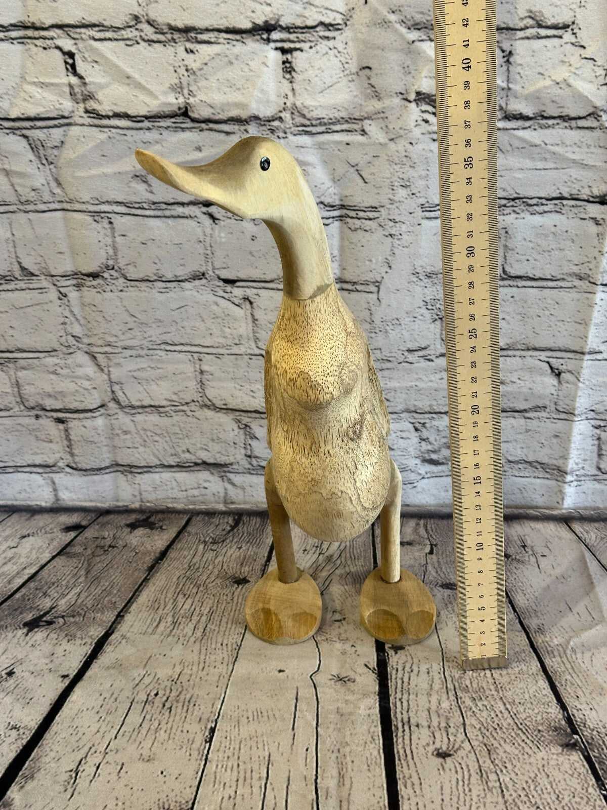 Looking Right 40cm Tall Wooden Hairy Duckling Baby Duck Bamboo Root Fairtrade