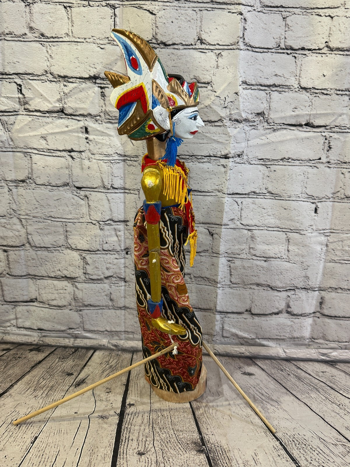 55cm Wayang Golek Traditional Stick Shadow Puppet Bali Java Indonesia Design 4