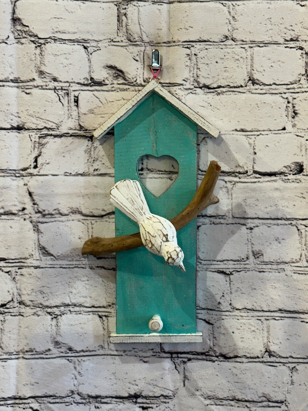 30cm Green House Wall Art Bird on Tree Branch Bird Wall Silhouette Home Decor